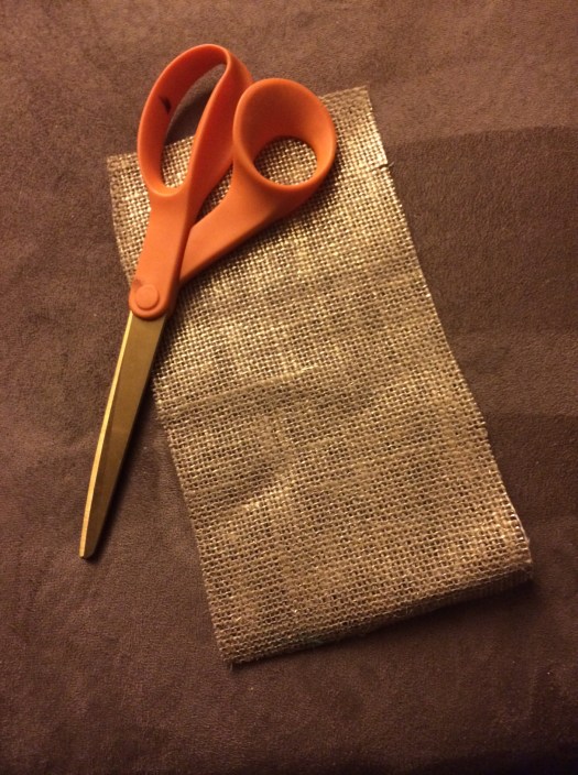 For this sack I chose a golden burlap