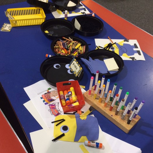 Our craft table was a hit! The mess shows it :)